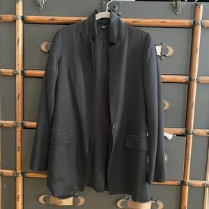 All Saints Oversized Black Blazer, Satin Collar